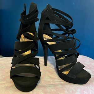 Strappy Black Heels
